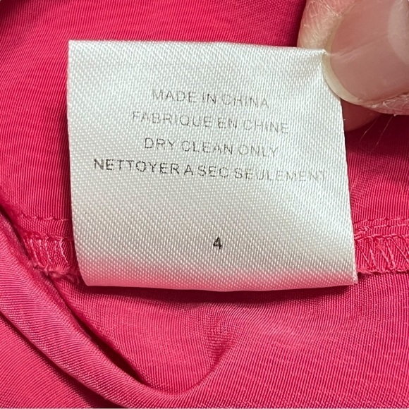 Sachin + Babi Jasmine Raspberry Colored Pleated Sheath Dress Size 4 - Picture 8 of 13